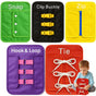 PeekaPlay 5-in-1 Busy Board — Montessori Life Skills Toy