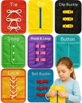 Fine Motor Skills Toy, 8-in-1 Montessori Busy Board, Ages 3+