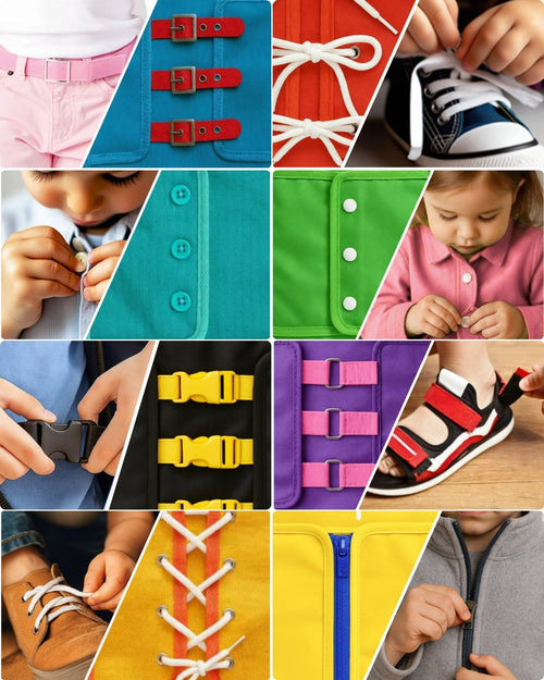 8-in-1 Montessori Busy Board Toy for Kids Ages 3+
