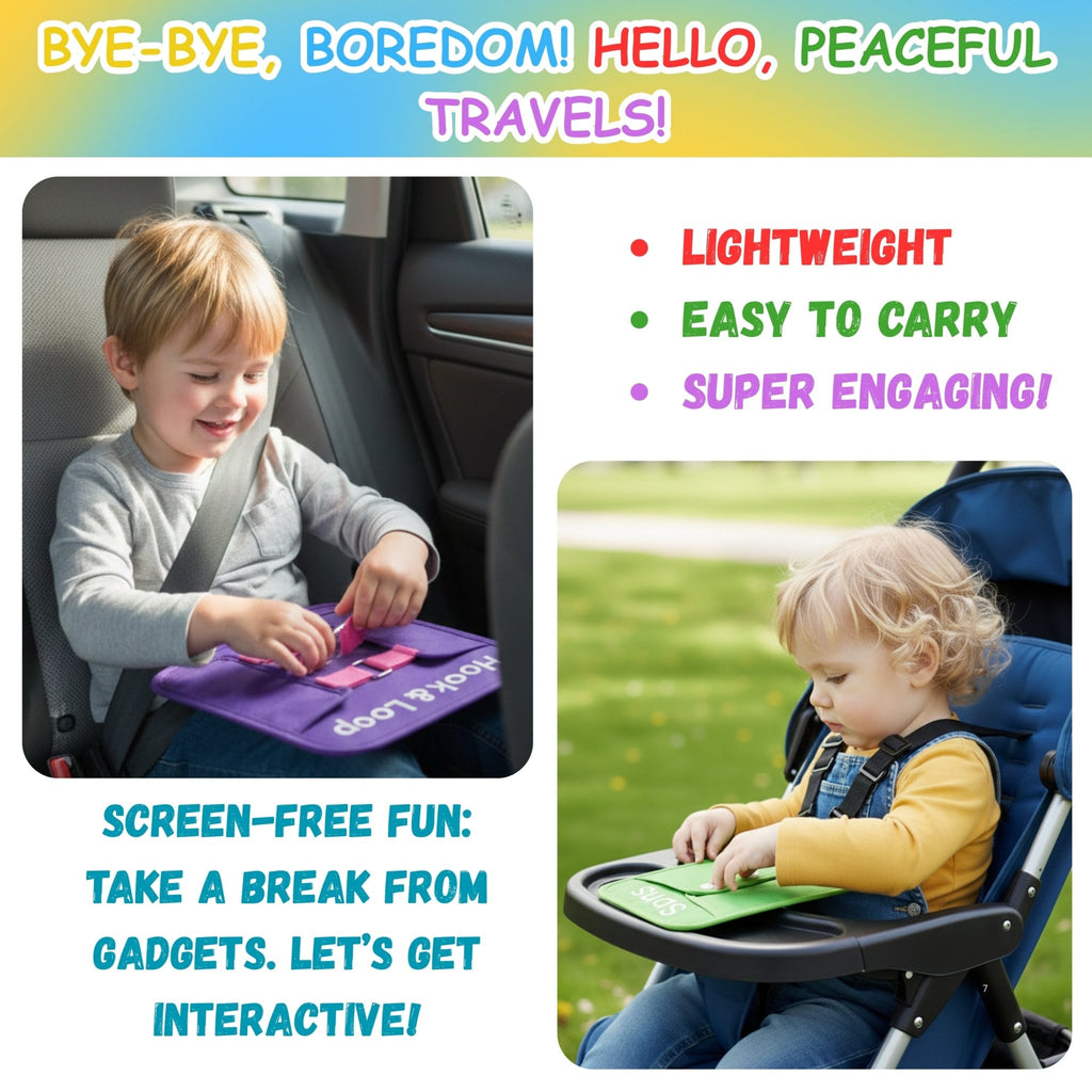 PeekaPlay 8-in-1 Busy Board — Montessori Life Skills Toy
