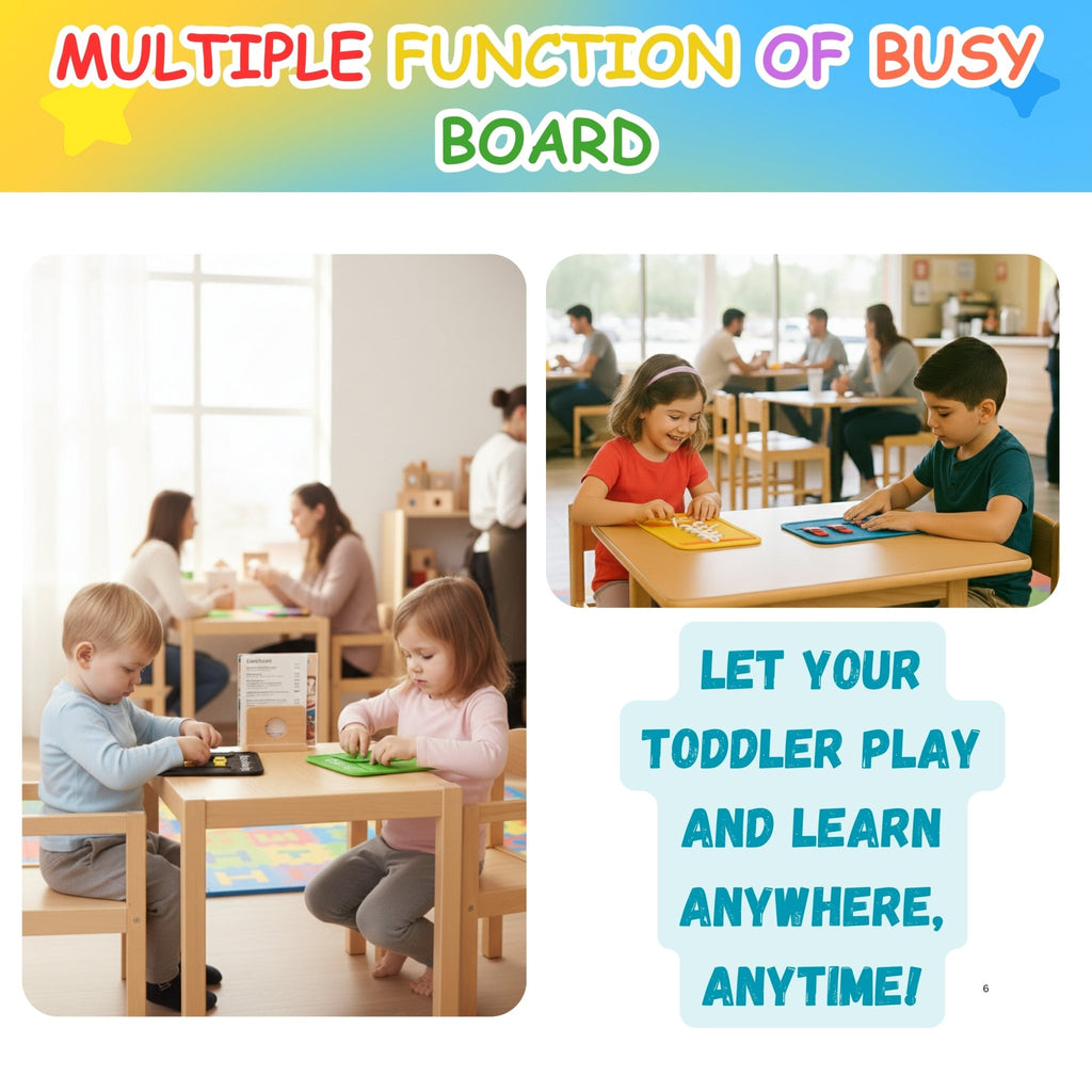 PeekaPlay 8-in-1 Busy Board — Montessori Life Skills Toy