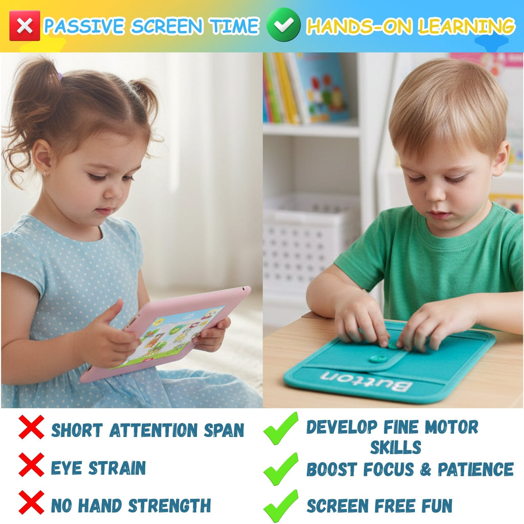 PeekaPlay 8-in-1 Busy Board — Montessori Life Skills Toy